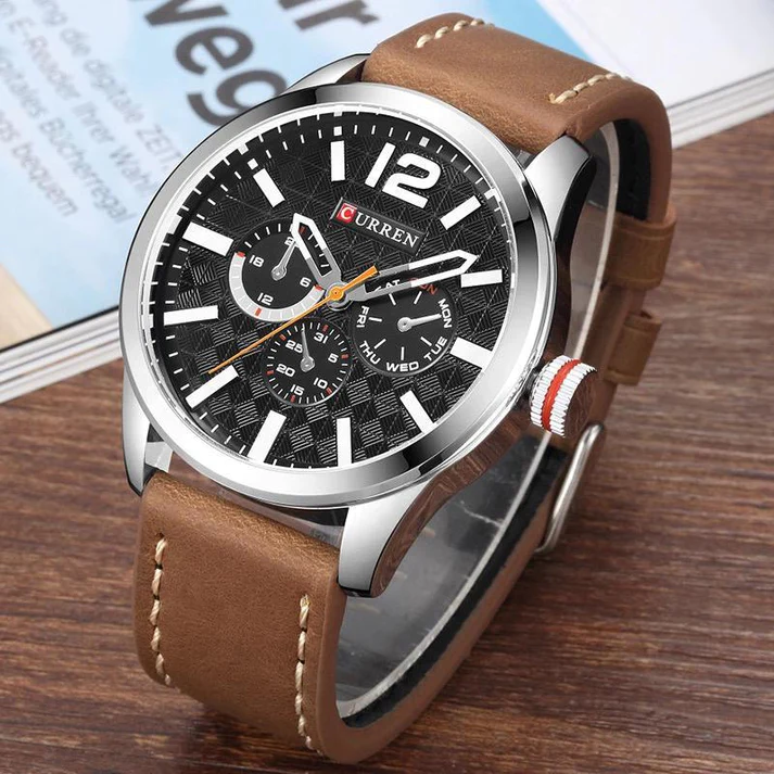 Curren Original Men's Leather Strap Watch