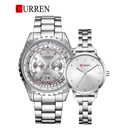 Original Curren Stainless Steel Couple Watch