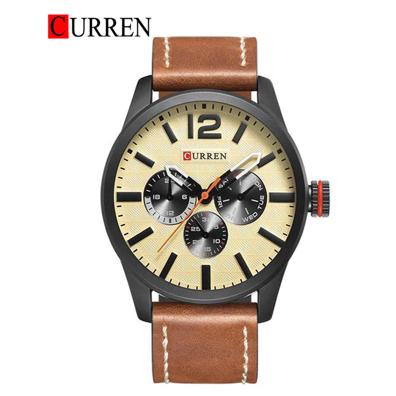 Curren Original Men's Leather Strap Watch